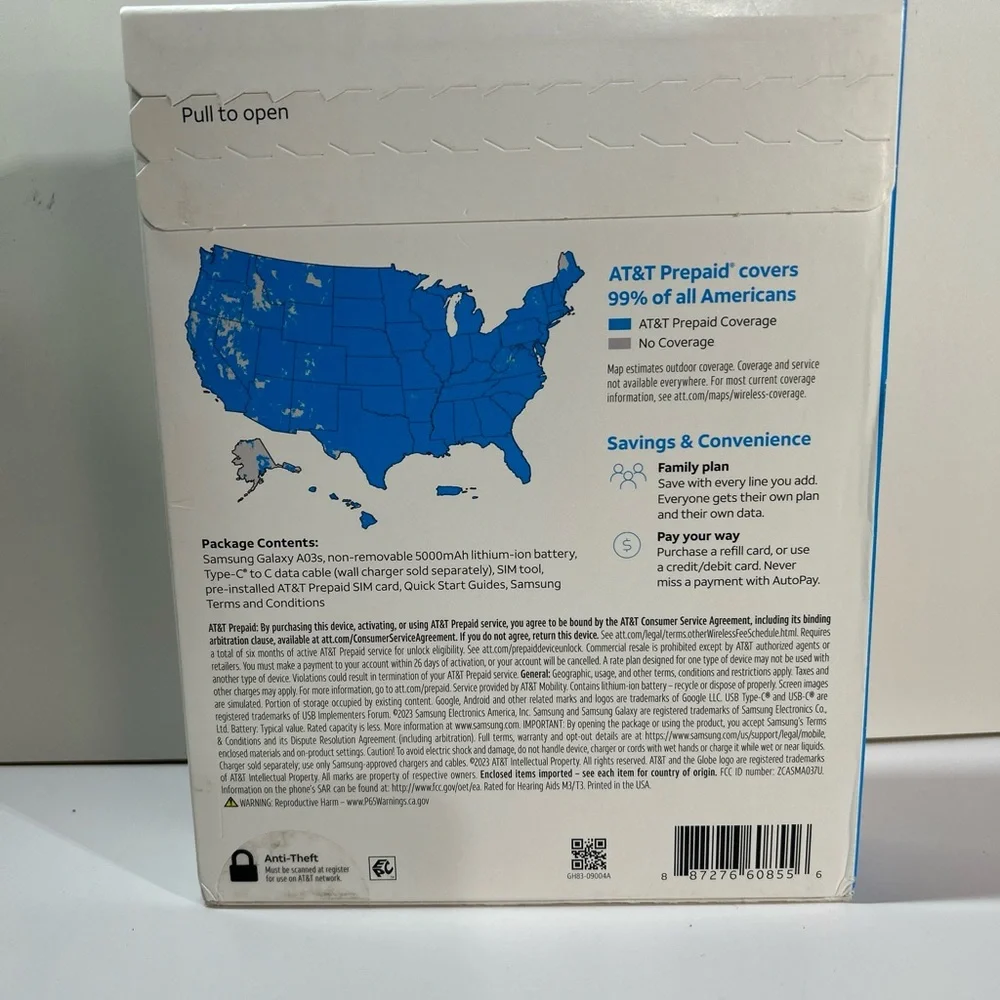 Samsung Galaxy A03s 32GB Black (AT&T) Prepaid Smartphone 6.5